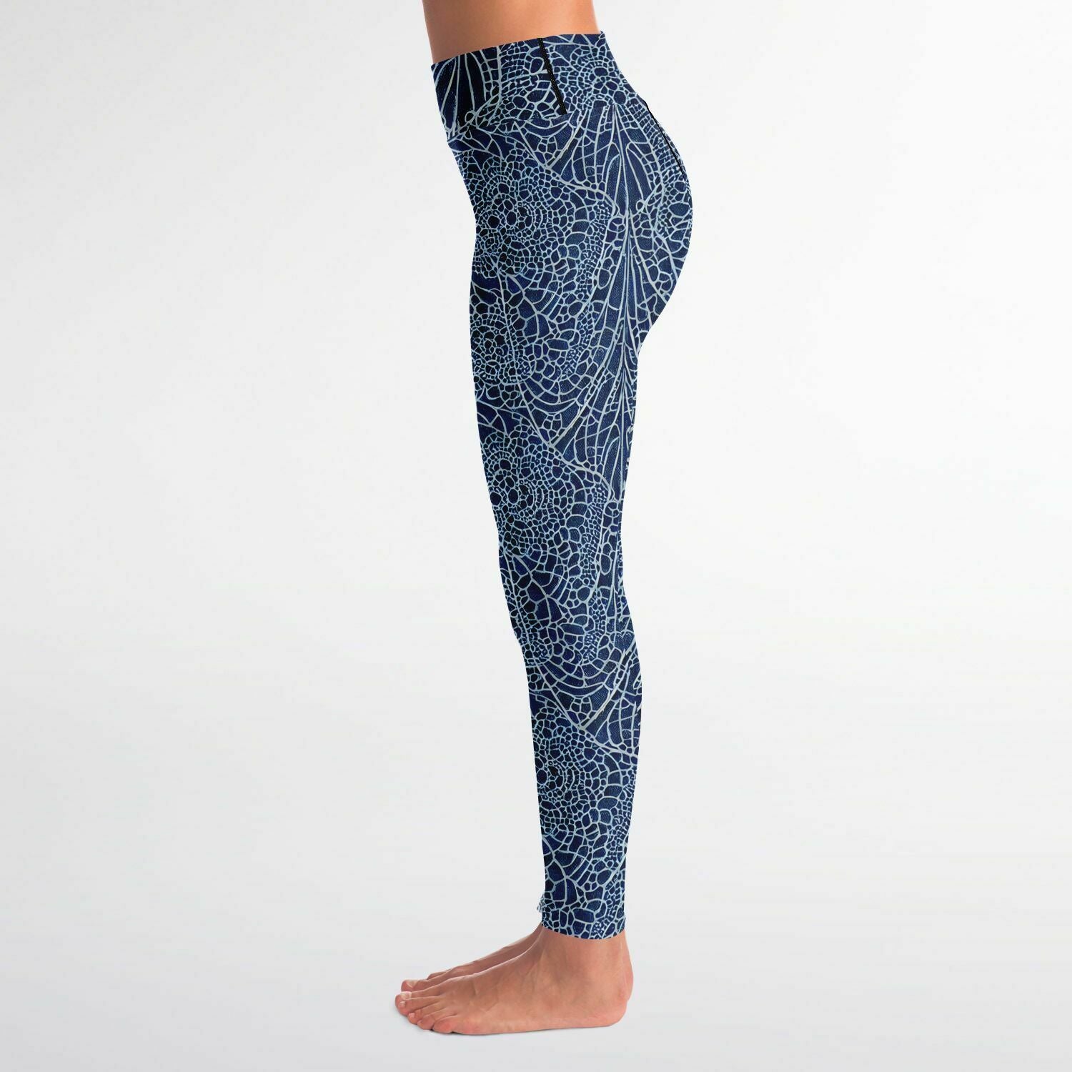 Blue Lace Yoga Leggings - Purdy Funk