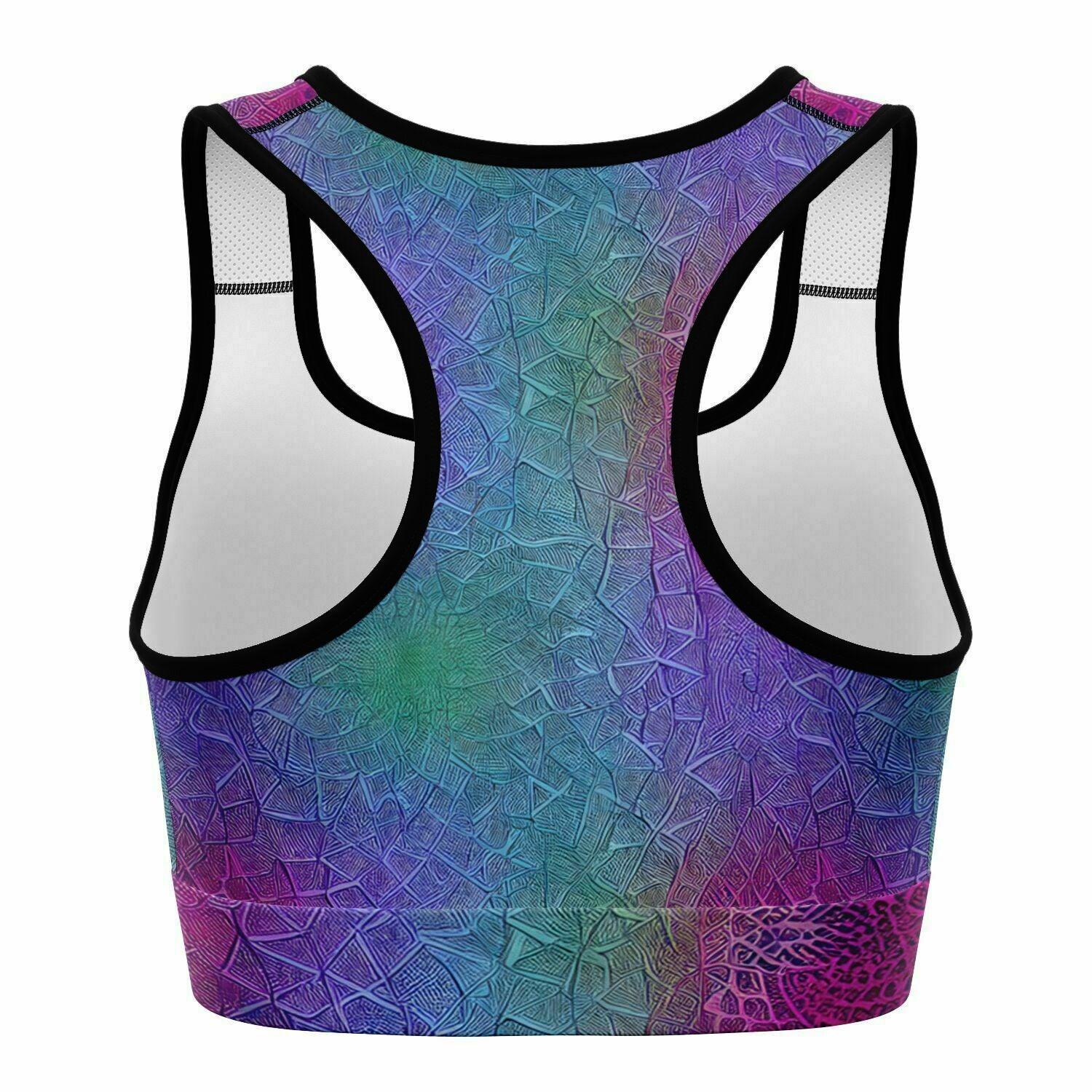 Mermaid Print Sports Bra - Purdy Funk