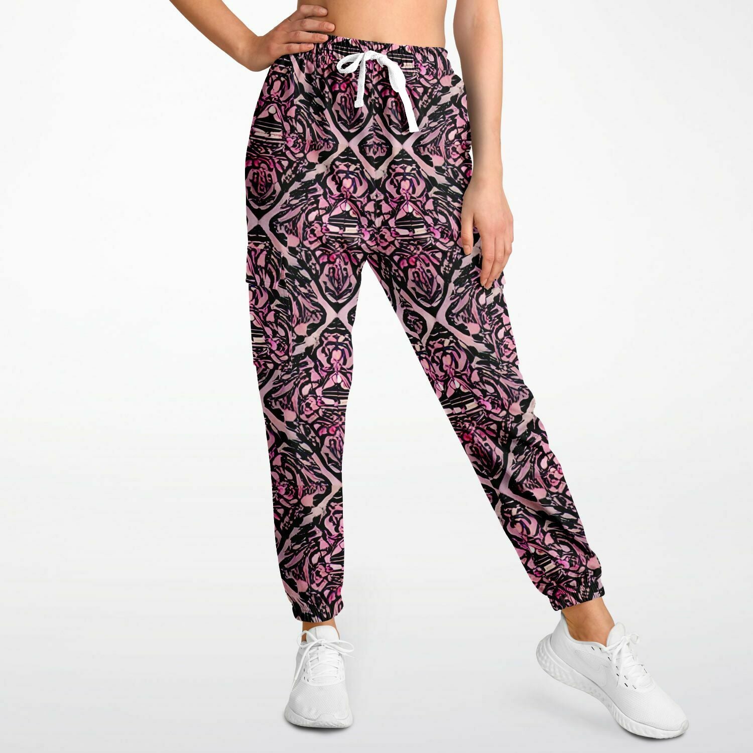 Pink Pattern Athletic Cargo Sweatpants - Purdy Funk