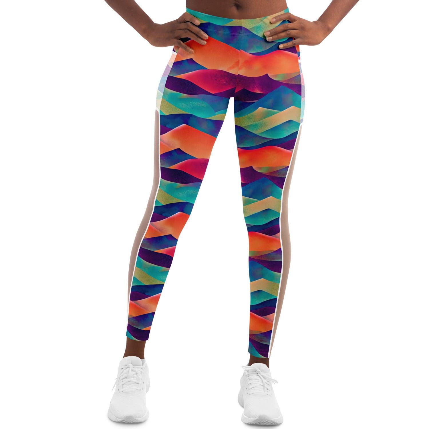 High-Performance Mesh Pocket Leggings - Colorful & Stretchy Activewear for Women - Purdy Funk