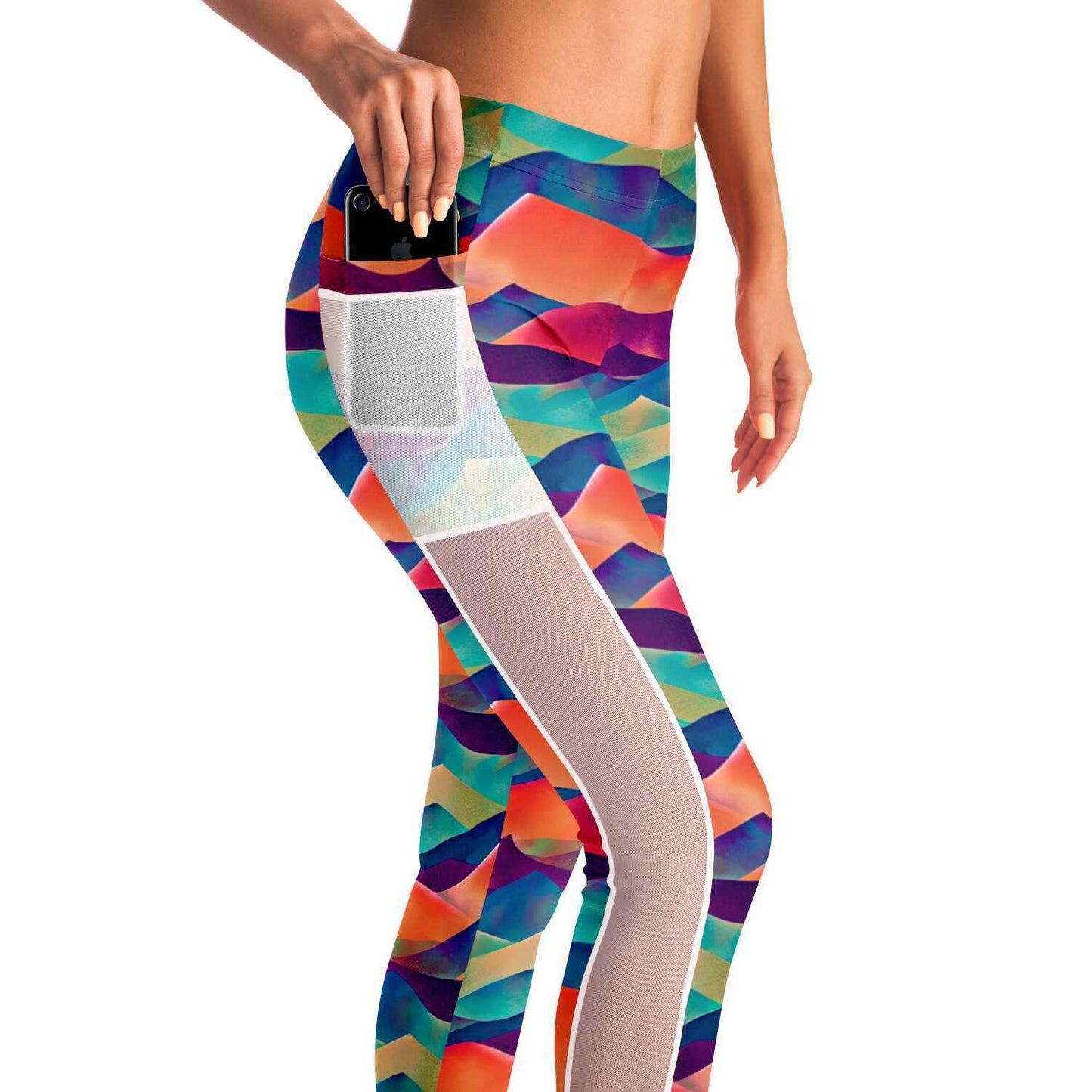 High-Performance Mesh Pocket Leggings - Colorful & Stretchy Activewear for Women - Purdy Funk