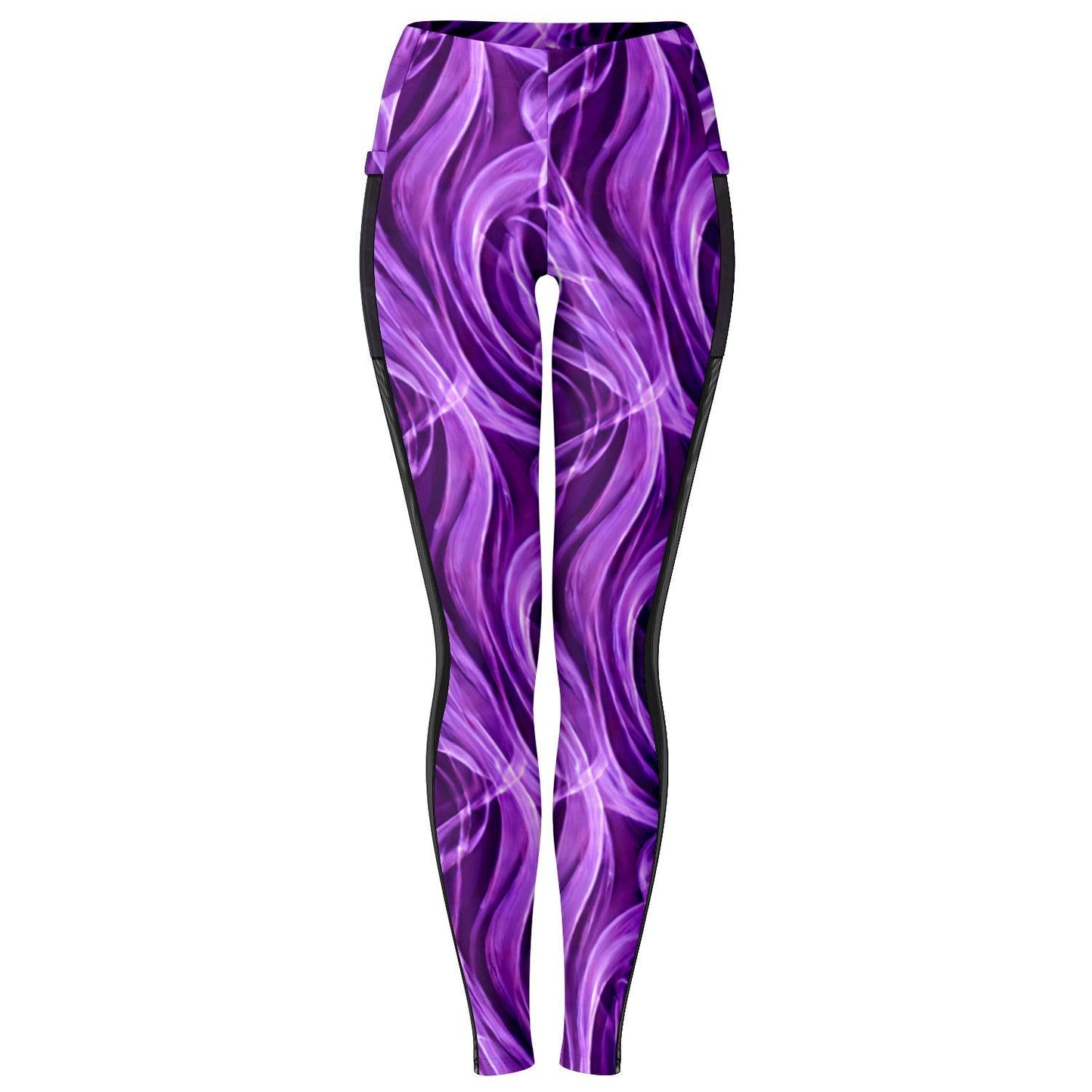 Purple Smoke Mesh Pocket Leggings - Purdy Funk