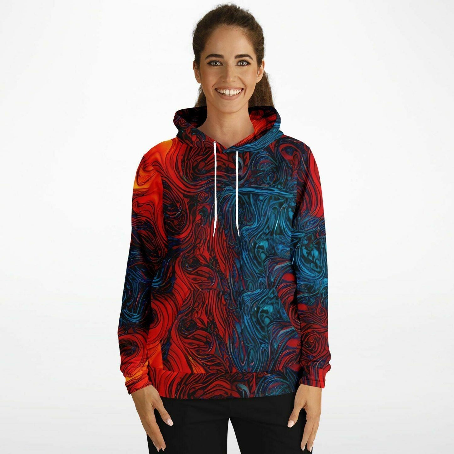 Flame Print Fashion Hoodie - Purdy Funk