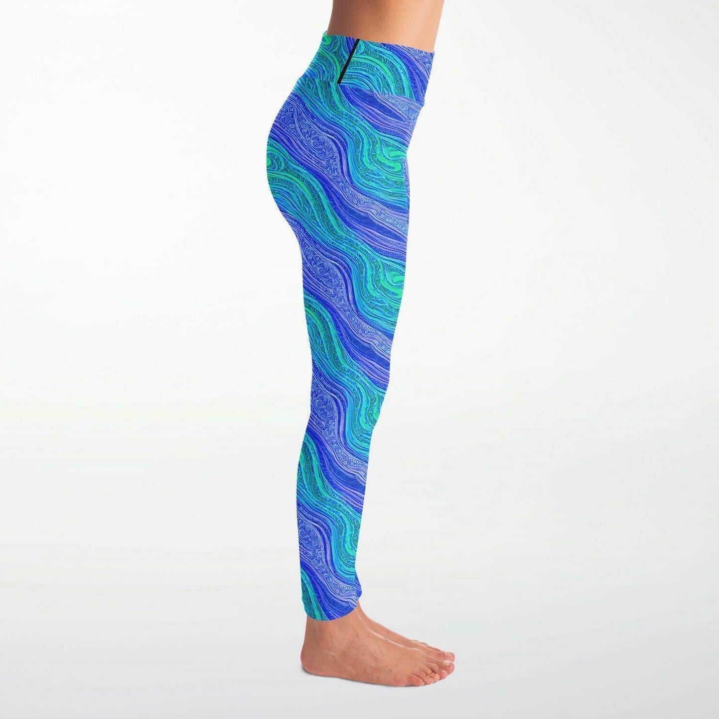 Blue Wave Yoga Leggings - Purdy Funk