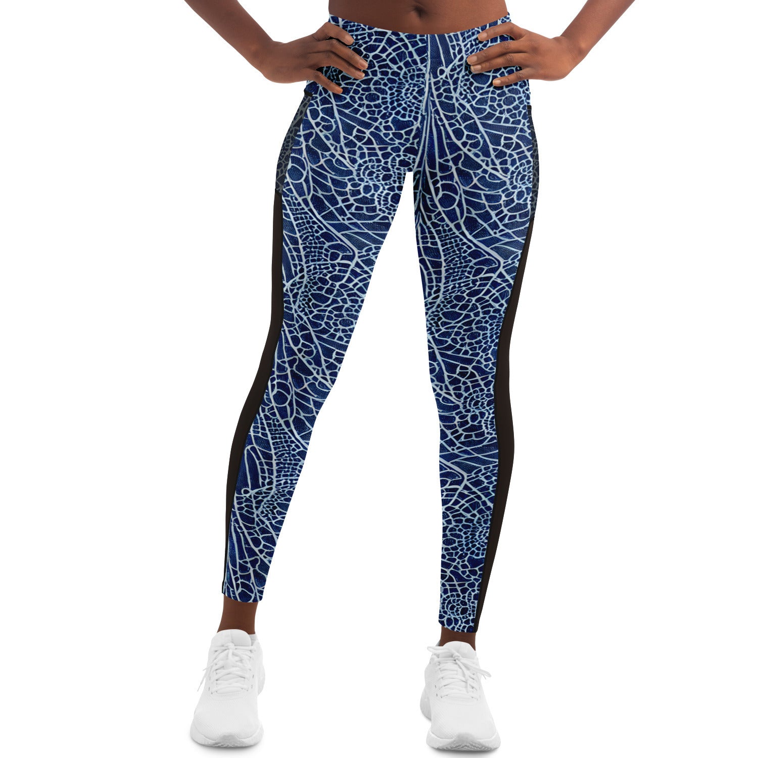 Blue Lace Mesh Pocket Legging - Purdy Funk