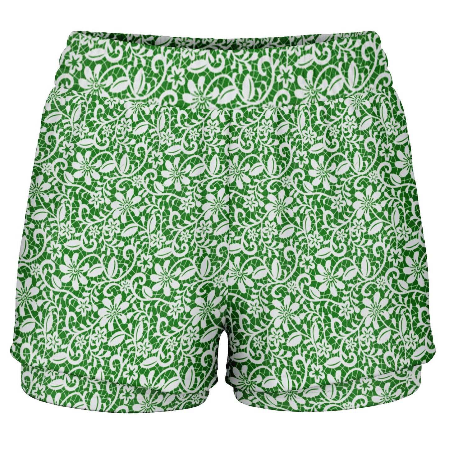 Green 2-in-1 Shorts